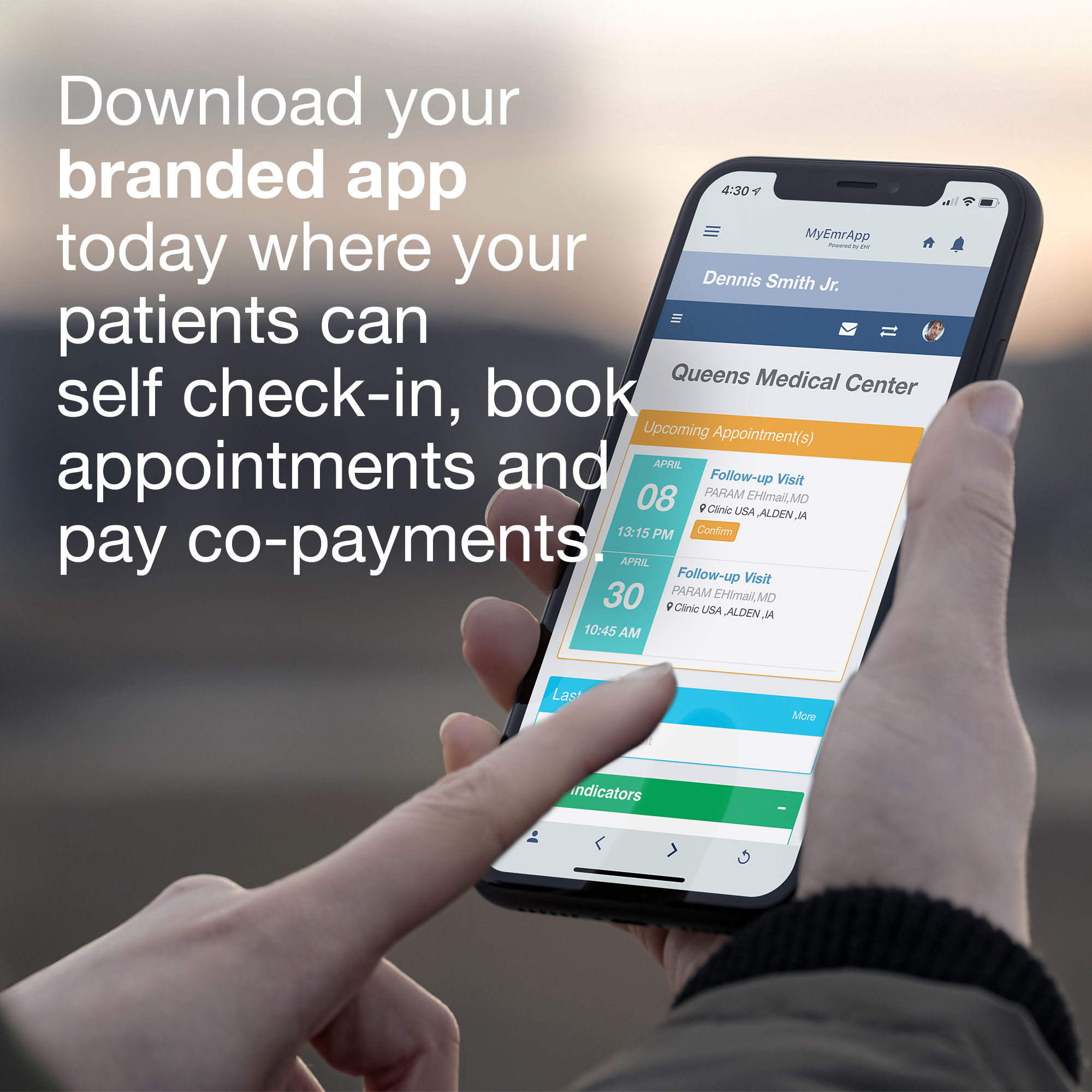 screenshot of MDnet EHR